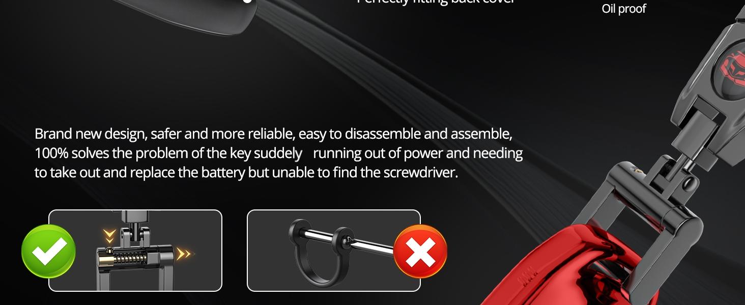 For Ford Key Fob Cover with Keychain.No Screws Required for Installation. Compatible with Ford Fion Mtang F150 Edge Explorer And Lincoln MKZ MKC MKX (Red, Model 2)