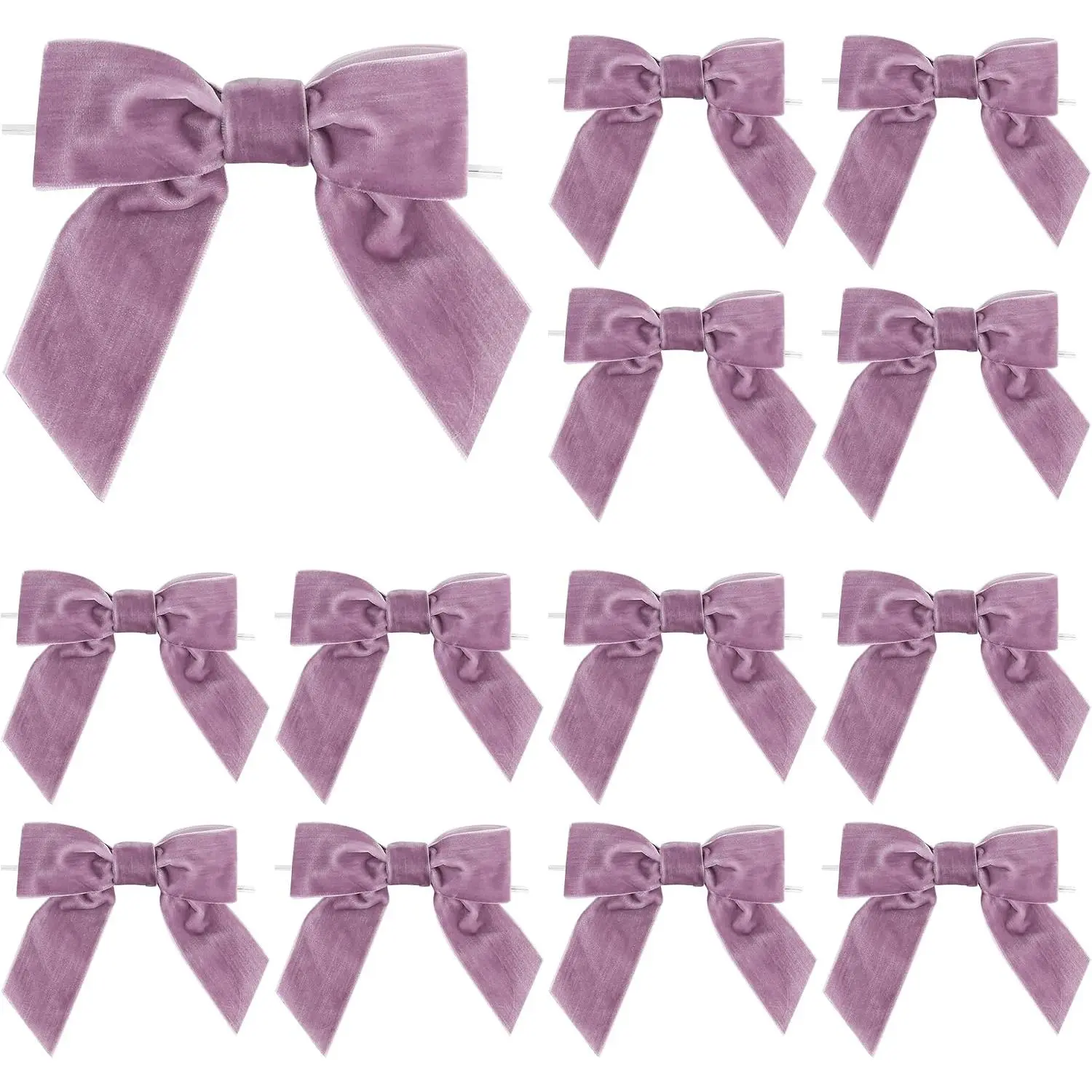 Lilac  Bows - 12 count, 4.5" W x L, Multi-purpose, Ideal for Gifts, Decorations & Crafts