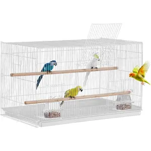 VEVOR 30 Inch Flight Bird Cage, Stackable Bird Cage Parakeet Cage with Slide - Out Tray and Handle, Small Parrots Birdcage for Cockatiels Budgies Conure Macaw Finch Lovebirds Canaries Pigeons