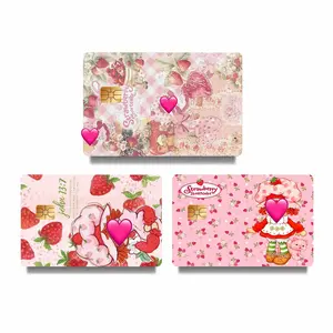 Cute Strawberry Card Skin Sticker, Sweet Berry Wallet Card Decal, Cute Dessert Style Credit Card Cover, Peel & Stick Debit Card Decoration