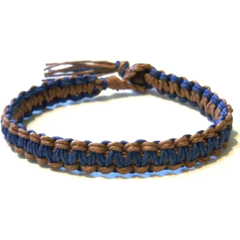 Mens Womens Blue and Brown  Surfer Hawaiian Style Bracelet -