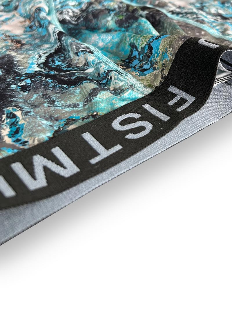 Set Of 8 Random Boyfriend Valentine'S Day Gift Set Men'S Long Boxer Briefs - Breathable, Lightweight, Colorful Graffiti-style Print, Polyester And Spandex Blend, Opaque Geometric PatternFor Both Male & Female