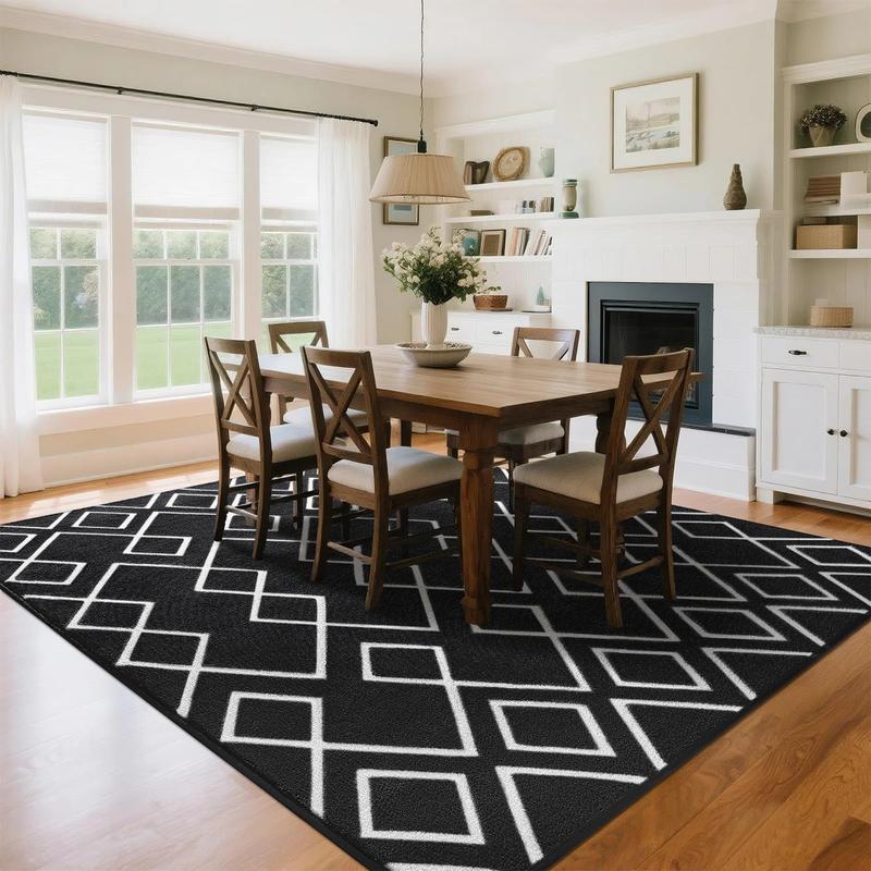 7x10 Soft Area Rug for Bedroom, Moroccan Style Rugs for Living Room, Geometric Non-Slip Carpet with Memory Foam for Bedside Office Dorm Hallway,Black, Navy Blue, Grey, Brown, Purple, Grey, 4x6, 5x7, 6x9, 7x10 Feet rugs living room 7x10 Soft Area Rug for Bedroom, Moroccan Style Rugs for Living Room, Geometric Non-Slip Carpet with Memory Foam for Bedside Office Dorm Hallway,Black, Navy Blue, Grey, Brown, Purple, Grey, 4x6, 5x7, 6x9, 7x10 Feet rugs living room