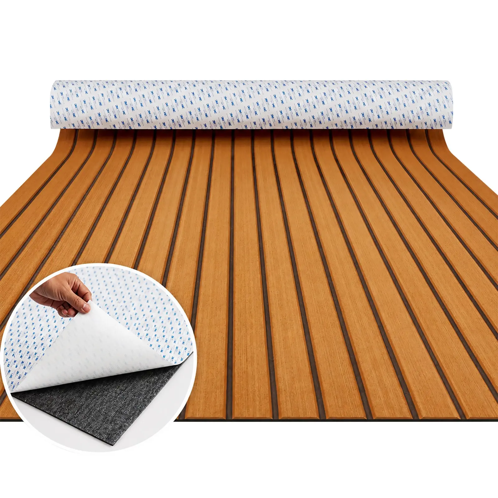 【toolupgrade】VEVOR Self-Adhesive EVA Foam Boat Flooring, 94.5" x 46" 29.9 sq. ft Non-Slip Decking for Watercraft, Yachts, Pontoons