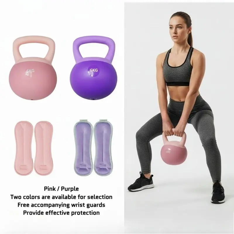 13.23LB-17.64LB Soft Kettlebell Weight Set with Wrist Guard Suitable for Home Gym, Strength Training, Weight Loss - Safe for Women & Men, / Fitness Equipment, for Men & Women, for Home Fitness, Exercise, Toning