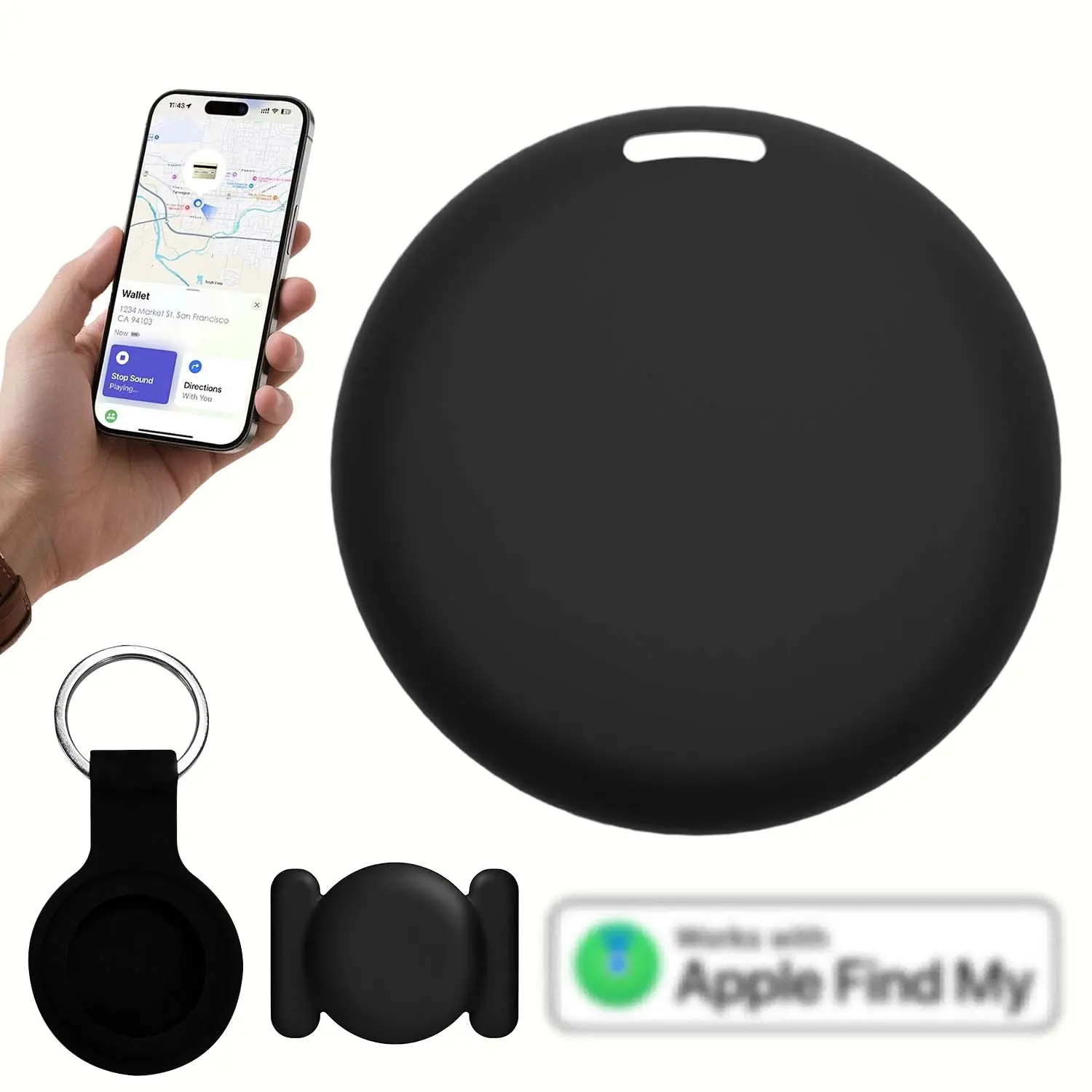 Car GPS Tracker Set, 1/2/4 Pieces, Apple Find My iOS Compatible, Anti Lost Wireless, Shockproof Silicone Case, Air Tag, Wallet Luggage Car Pet Elderly Finder