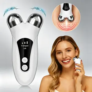 Micro Current Facial Device for Men and Women, V-Shaped Face Lifting and Skin Tightening Massager, Rechargeable Home Beauty Tool