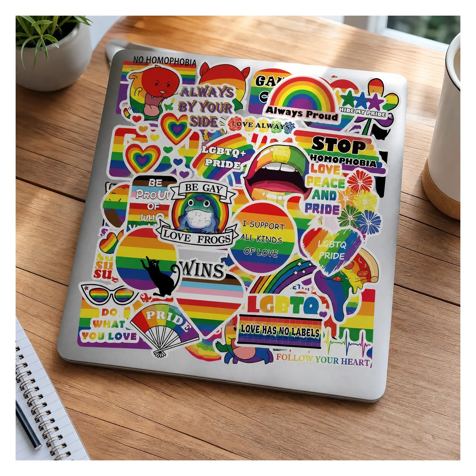 200 PCS Rainbow LGBTQ Pride Stickers Bulk - Gay Pride Party Supplies, Celebration Parade Decorations, Home Decor & Festival AccessoriesGift