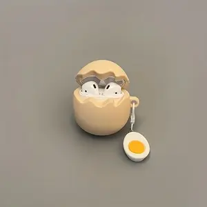 Humorous Cracked Egg Earbud Cover, Sports & Outdoor Protective Gear for 2nd, 3rd & 4th Gen Earbud Cases and Pro 2 Headphone Cases