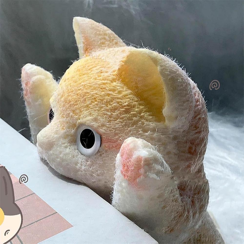 13CM Cute Taba Squishy Cat Fluffy Sticky Realistic Cat Stress Relieving Toy Simulation Cats Doll Squeeze Gift for Kids Adults