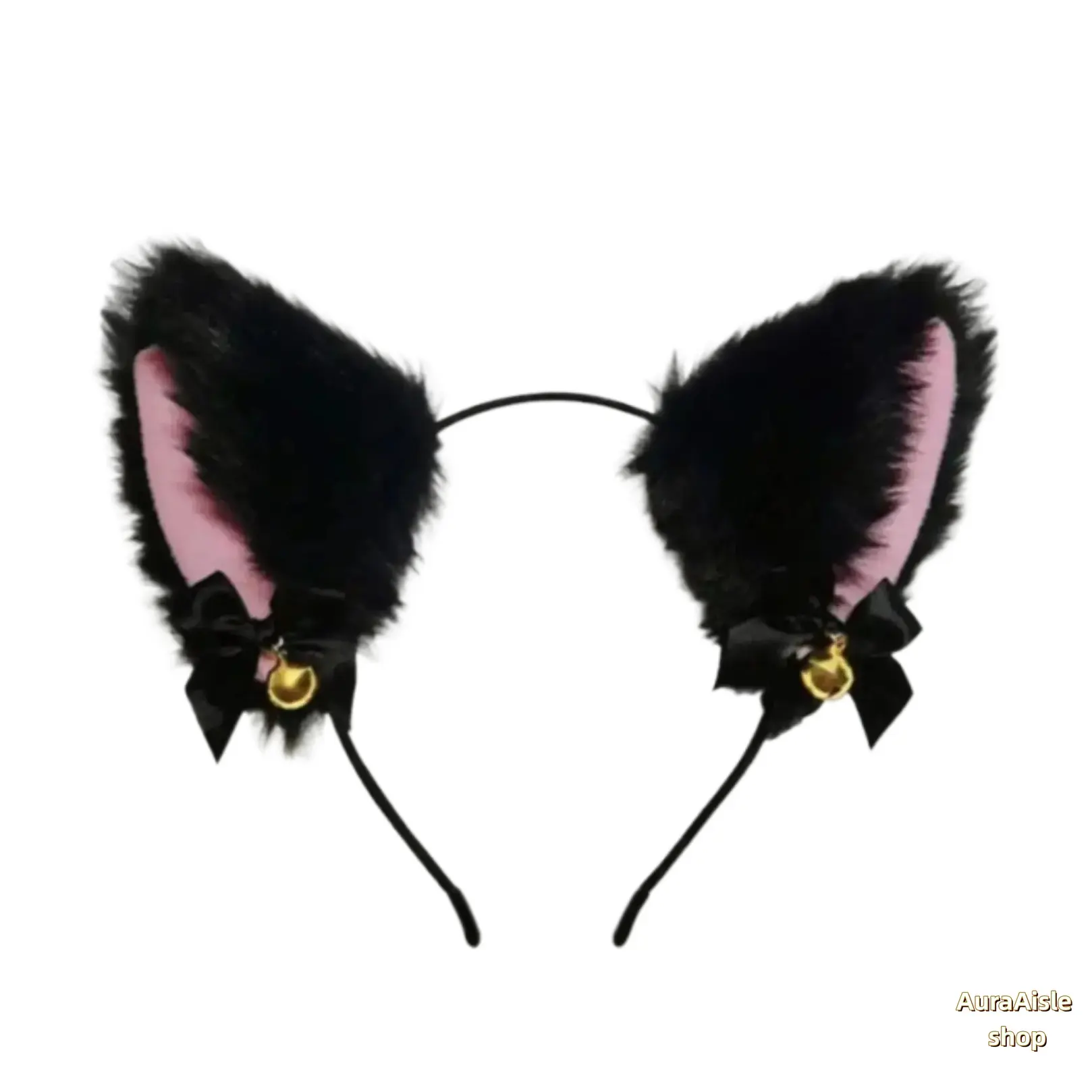 Fluffy Headband with Cute 3D Bunny Ears for Women, Soft Touch Plush Hair Accessory with Ergonomic Structure for Party Cosplay & Makeup, Female, One Size