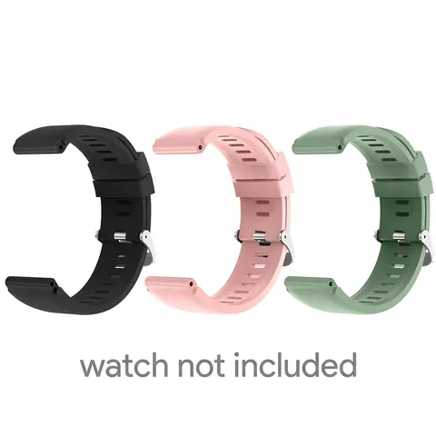 Silicone Watch Band, Soft Rubber Replacement Watch Band with Stainless Steel Buckle, Smart Watch Straps Sport Watch Band for Men Women, Smartwatch Strap, Smart Watch Wearable Accessories (Band Only)