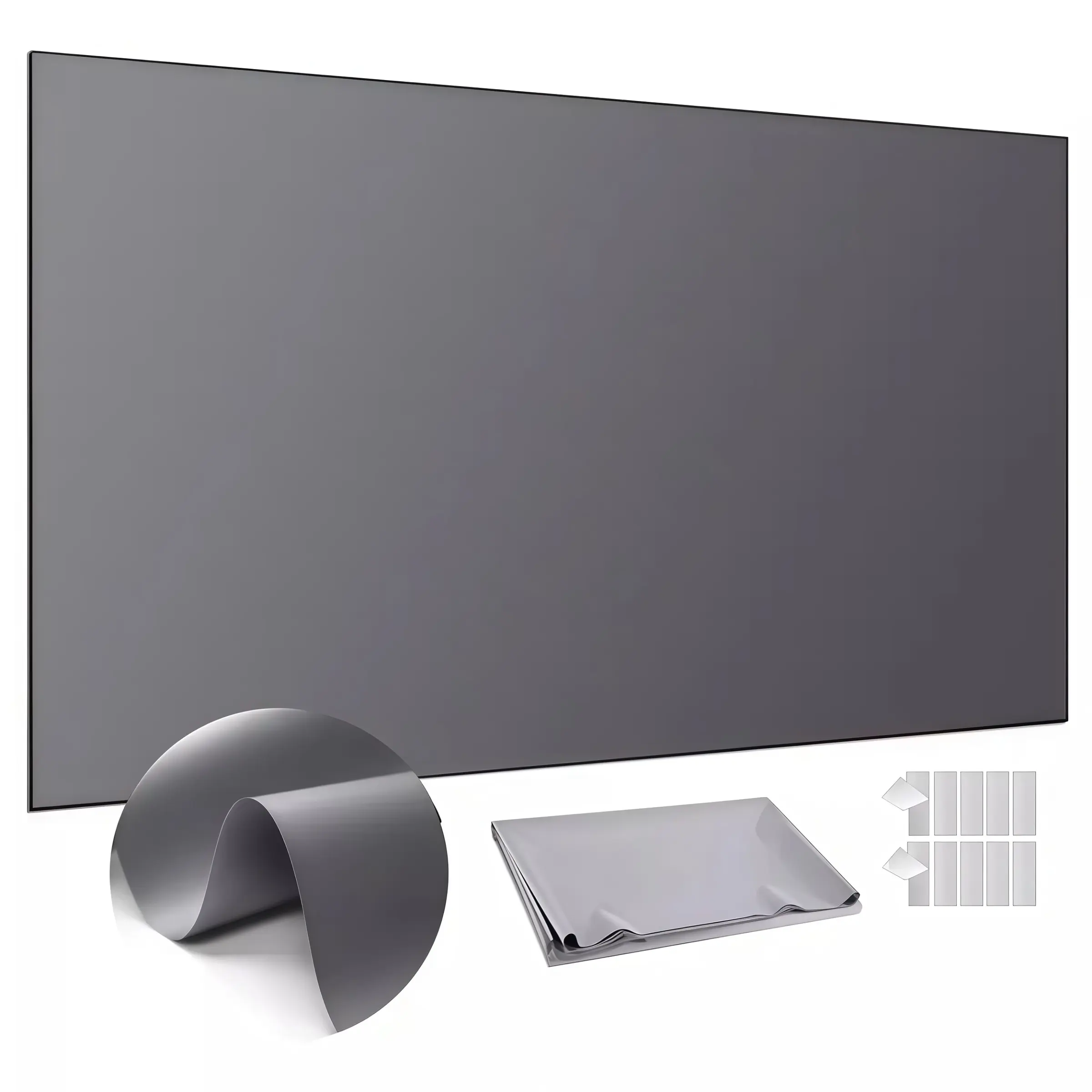 100inch 4K UHD Anti-Light Foldable Portable Projector Scree (Front view provides optimal clarity) for Home Theater Party Office Classroom Outdoor Indoor Movie Projection Screen 120inch