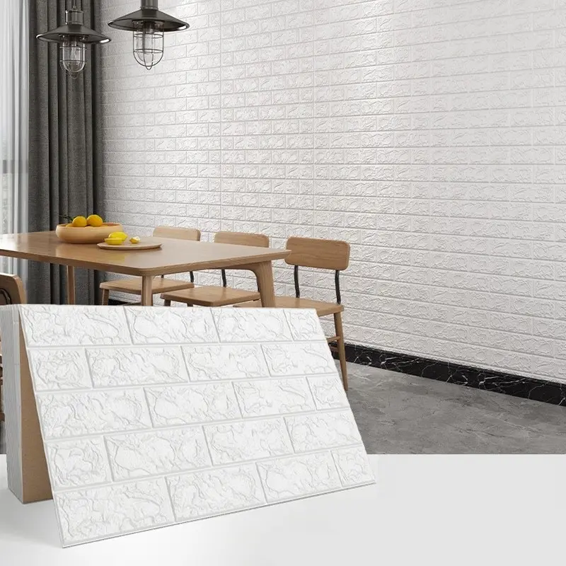 3D Brick Pattern Wallpaper Sticker, Self-Adhesive Foam Wall Panel, Easy Clean and Install, Removable, Ideal for Living Room, Kitchen, Bedroom, Dorm Decor