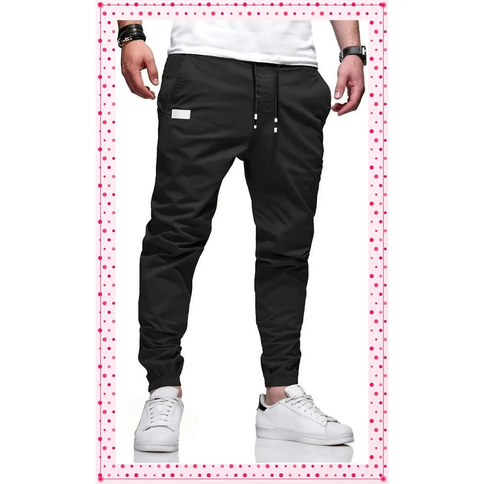 Men Joggers Chino Cargo Pants Hiking Outdoor Recreation Pants Twill Fitness Track Jogging PantsGift