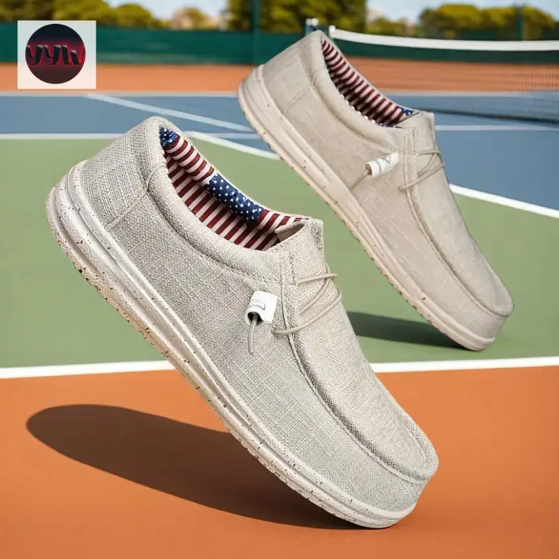 YYW1 Comfy Men's-On Loafers - Fashion Sneakers with Decorative Shoelaces, Breathable, Non-, and Soft Insoles and Comfort