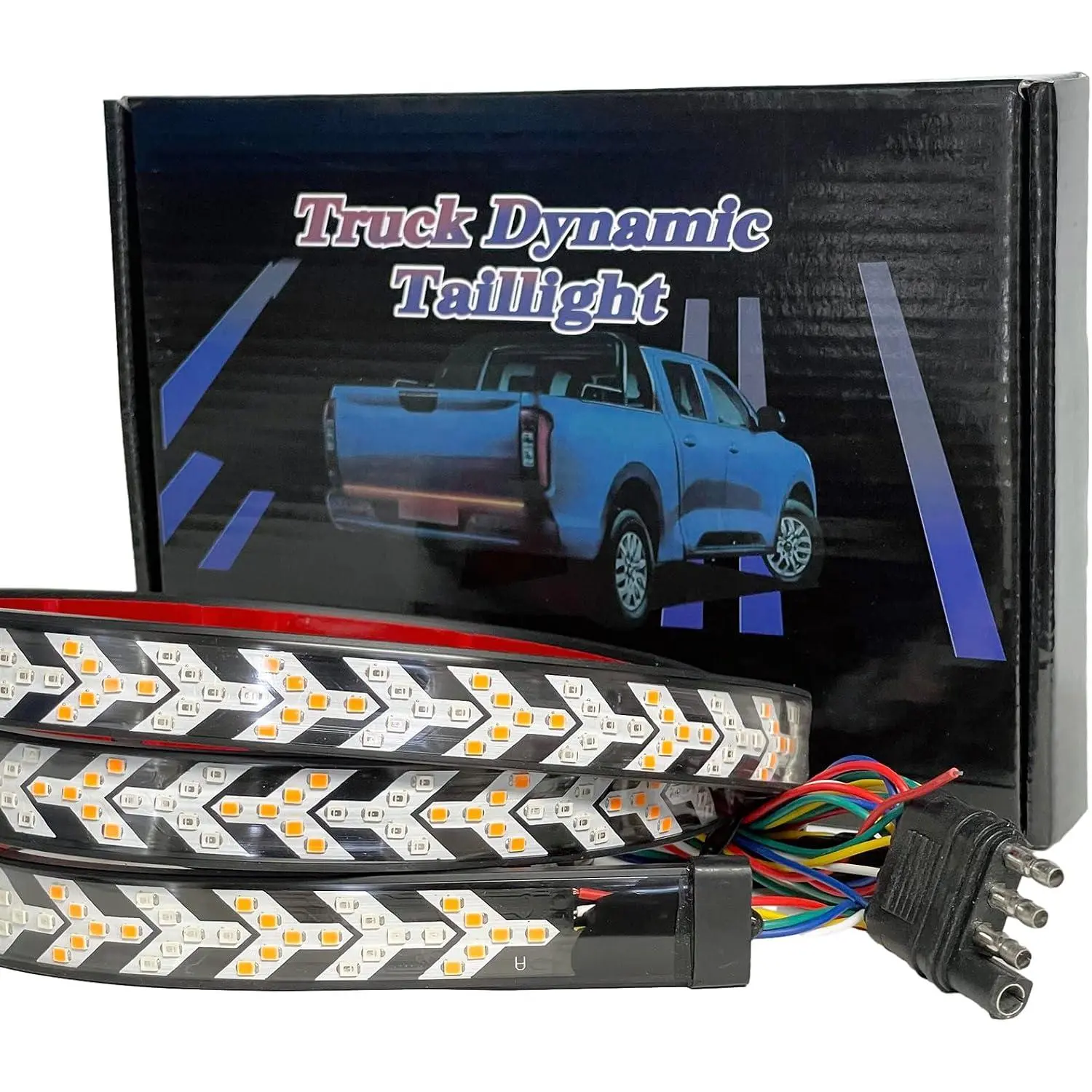 60 Inch  528smd LED  Tailgate Light Bar Strip,  Sequential Turn Signal, RED Strobe   Light Kit