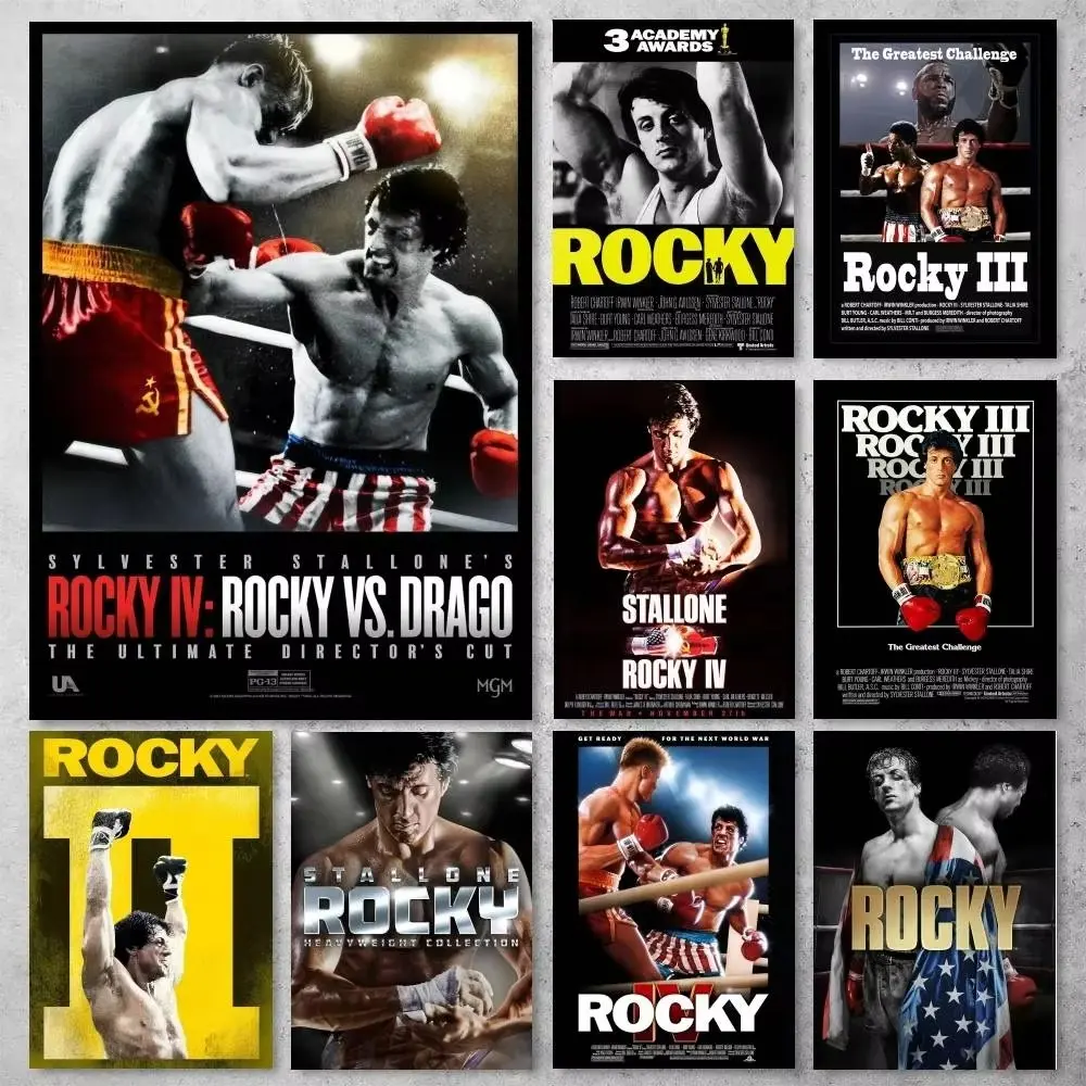 “Rocky Balboa” Boxing and Fitness-Themed Canvas Poster—High-Quality Print, Waterproof Wall Decal—Perfect for Bars, Living Room Decor, or as a Gift