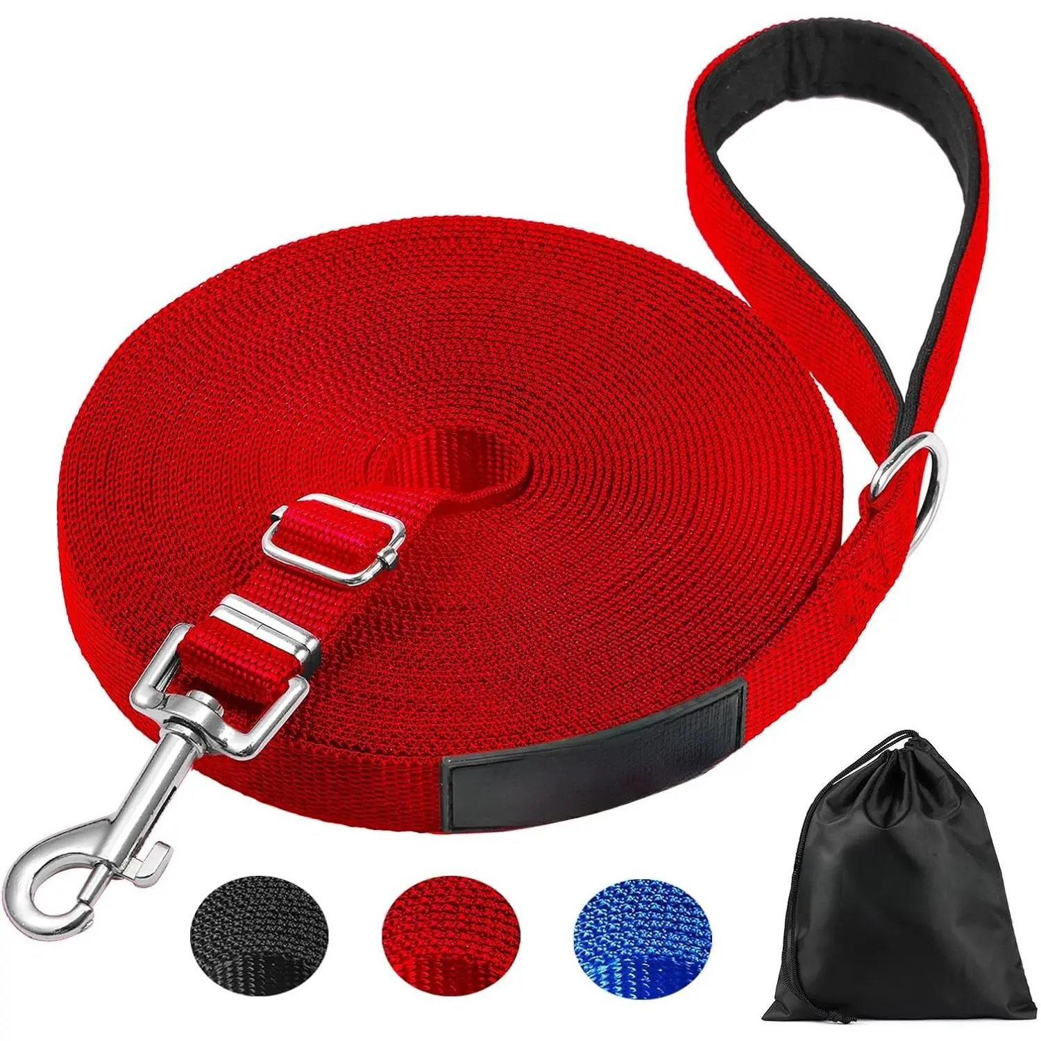Long Leash for Dogs Outside - 10FT, 16FT, 30FT, 50FT  Leash with Storage Pouch, for Small, Medium, Large Dogs, Ideal for Obedience Recall  and Camping