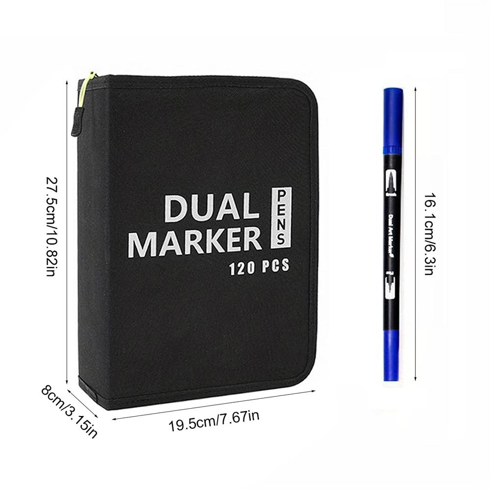 72/100/120/168 Color Dual-Ended Markers Art Brush Set Art Materials for Children, Professional Drawing and Doodling Supplies for School and Home