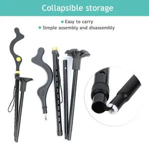 1pcs Rabbit Head Trekking Pole, Ultra-Light Hiking Companion, Durable Aluminum Folding Stick, Ergonomic Handle, Adjustable Height, Compact Design