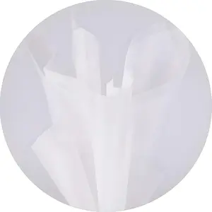 96 Sheets Non-Woven Waterproof Floral Wrapping Paper with Withdrawable Lining for Bouquet Packaging Arrangement, White