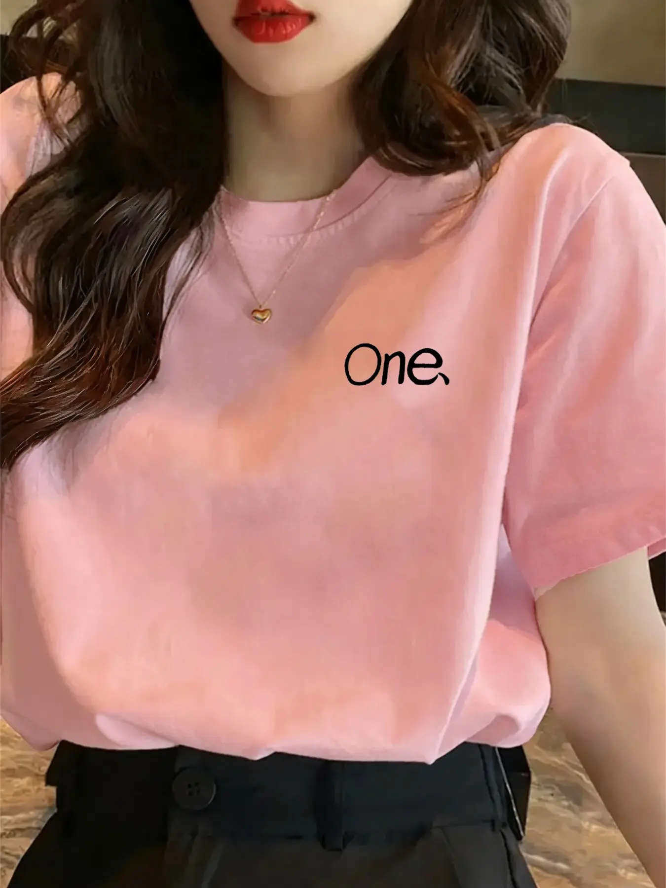 <jit Bottom Base> Women's Casual T-Shirt, Single Piece, Comfortable and Stylish, Perfect for Daily Wear, Ideal for Relaxing Days