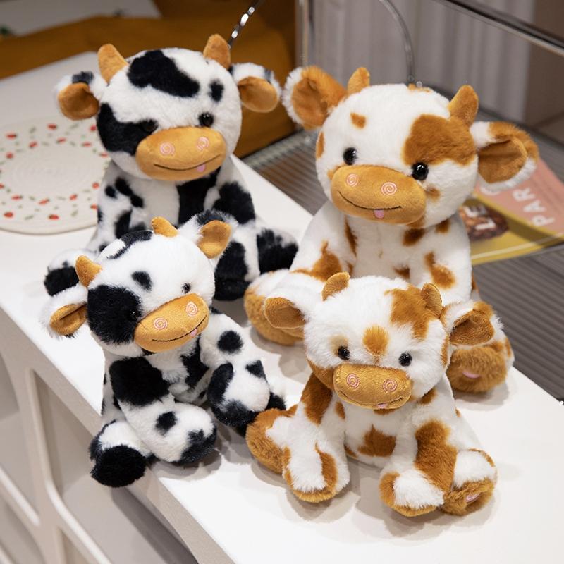 LED Cow Plush Toys in 2 Sizes, Glow-in-the-Dark Cuddly Cow Stuffed Animal Kawaii Plush, Cute Cow Design Birthday Gift