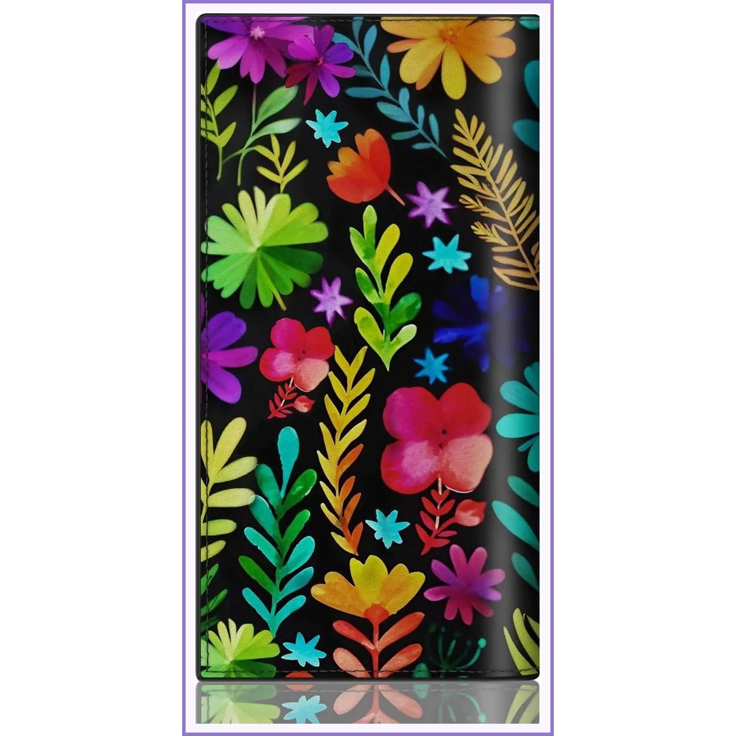 Boho Florals Checkbook Cover Holder for Personal Checks