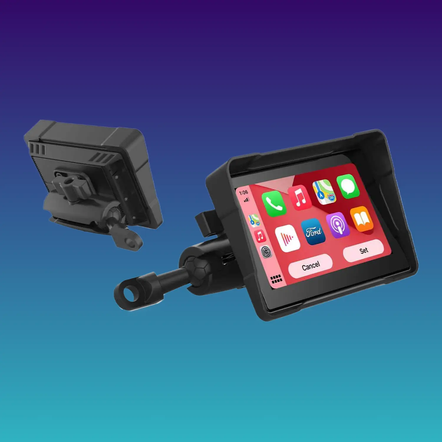 6.25" 7" 8.1" Motorcycle CarPlay Smart Screen Dash Cam, GPS, Dual 1080P, IP67 Waterproof Recorder