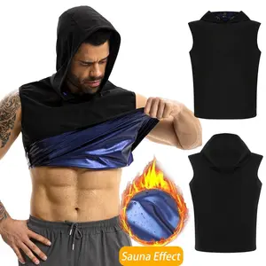 Sauna Shirt for Men Hoodie - Heat Trapping Sauna Suit Sweat Vest Hoodies, Sweat Suit Top for Fitness, Workouts
