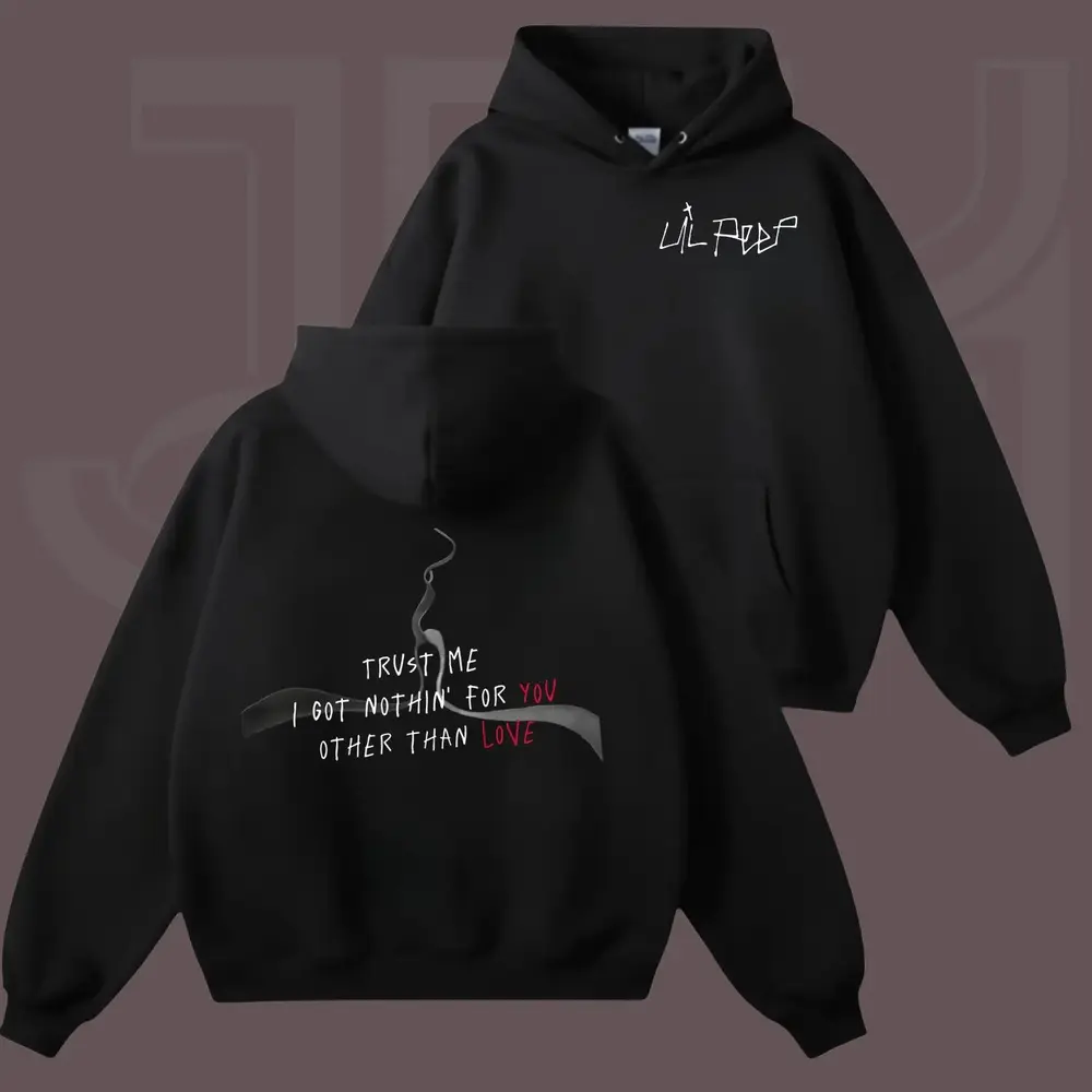 Believe me, I've given you nothing but love -- Hoodie in Lil Peep style, loose fit, unisex streetwear with UK design