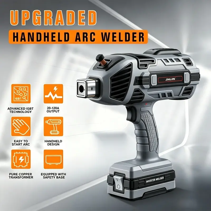 Latest handheld welding machine set, small portable mini DC welding machine for home use, with a full set of accessories, home DIY metal repair welding tools, portable arc welding gun