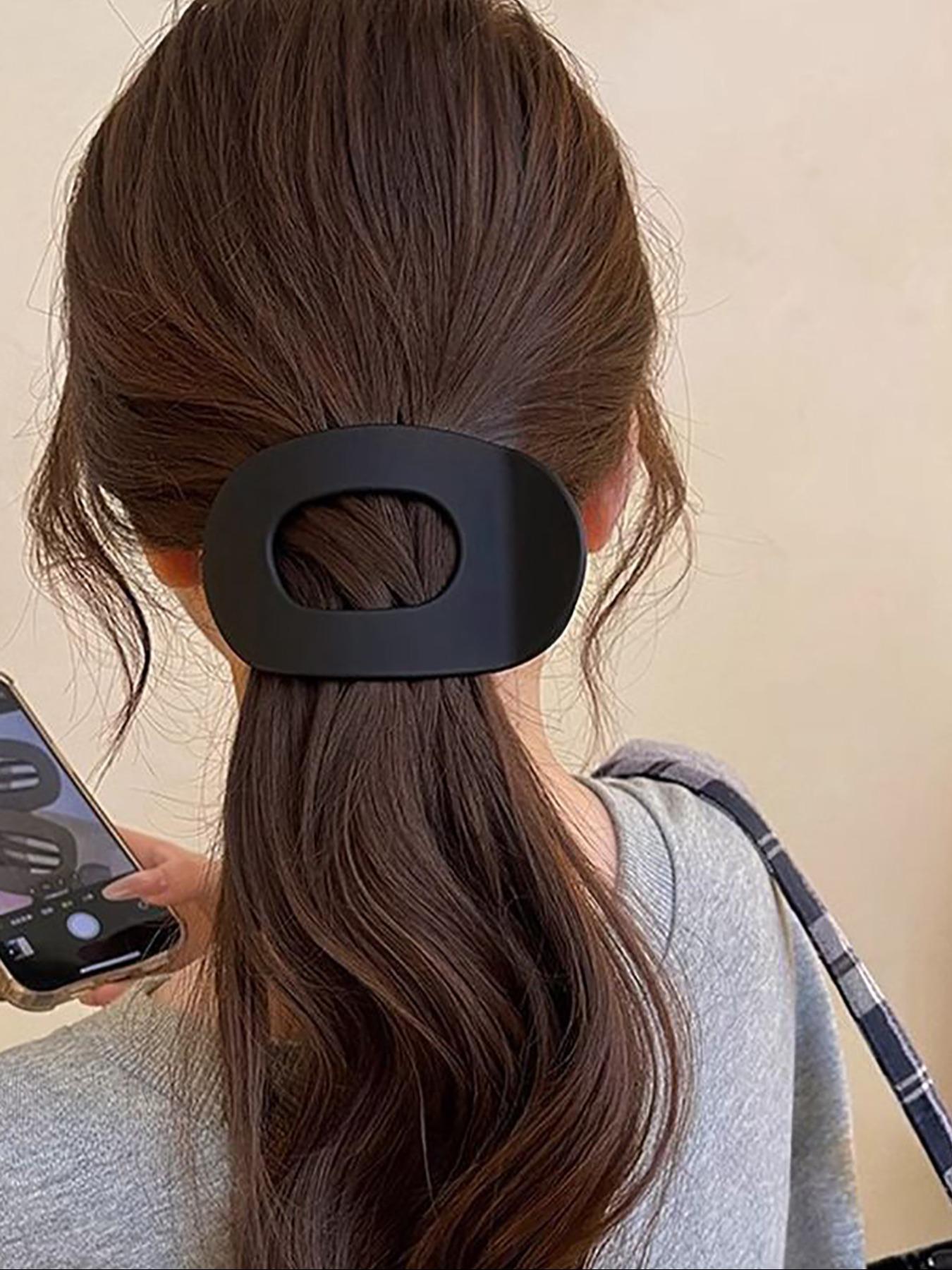 Solid Color Hair Clip, Flat Claw Clips, Hair Claws, Fashionable Hair Accessories for Women & Girls, Minimalist Headwear Suitable for Thick Hair, Fashion Hair Accessories for Party, Daily Clothing Decor
