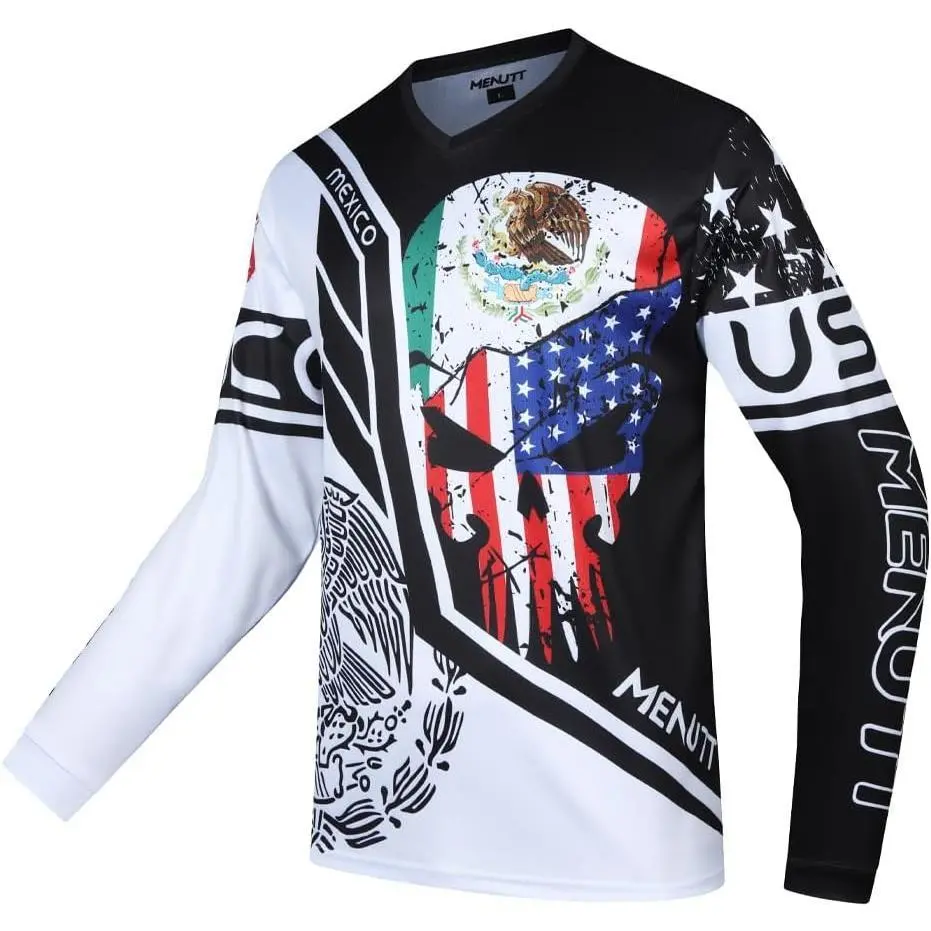 Men's Mountain Bike Jersey Long Sleeve MTB Off-Road Mexico Jersey Downhill&Motocross Shirts