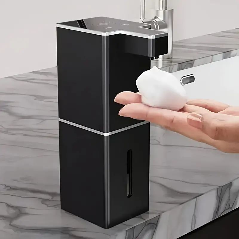 13.53Oz Rechargeable Touchless Automatic Foaming Hand Soap Dispenser, Infrared Sensor Foam Soap Bottle, Multipurpose Automatic Dispenser for Bathroom Hand Soap and Kitchen Detergent