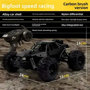 1:16 All-terrain remote-controlled off-road vehicle, Rc Cars, 35KM/H high-speed four-wheel drive, widened explosion-proof tires, spring shock absorbers, all-terrain RC racing car, adult boy's birthday toy car