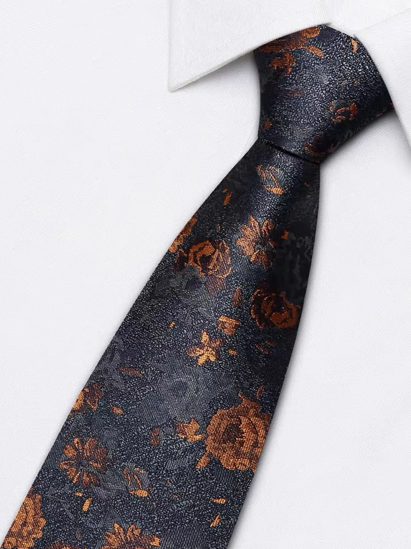 Men's Retro Tie, Floral Print Tie, Neck Tie, 8cm Width, Perfect for Business, Weddings, Formal Events, Pair with Suits and Shirts, Elegant Accessory