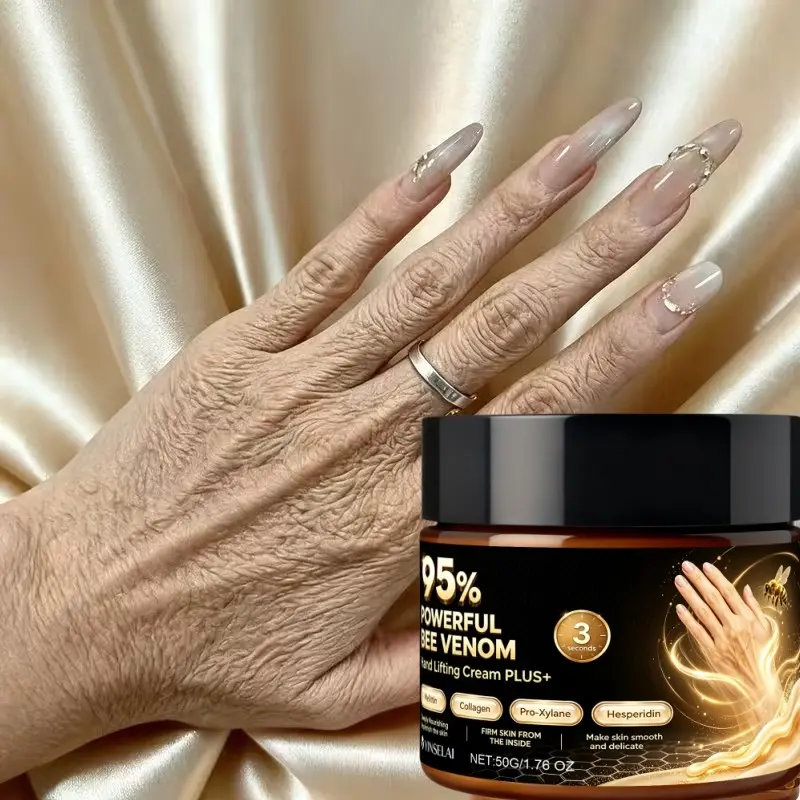 Bee Venom Hand Firming Cream – 3-Second Tighten with Collagen & Pro-Xylane, Smooths Fine Lines on Hands, 50g