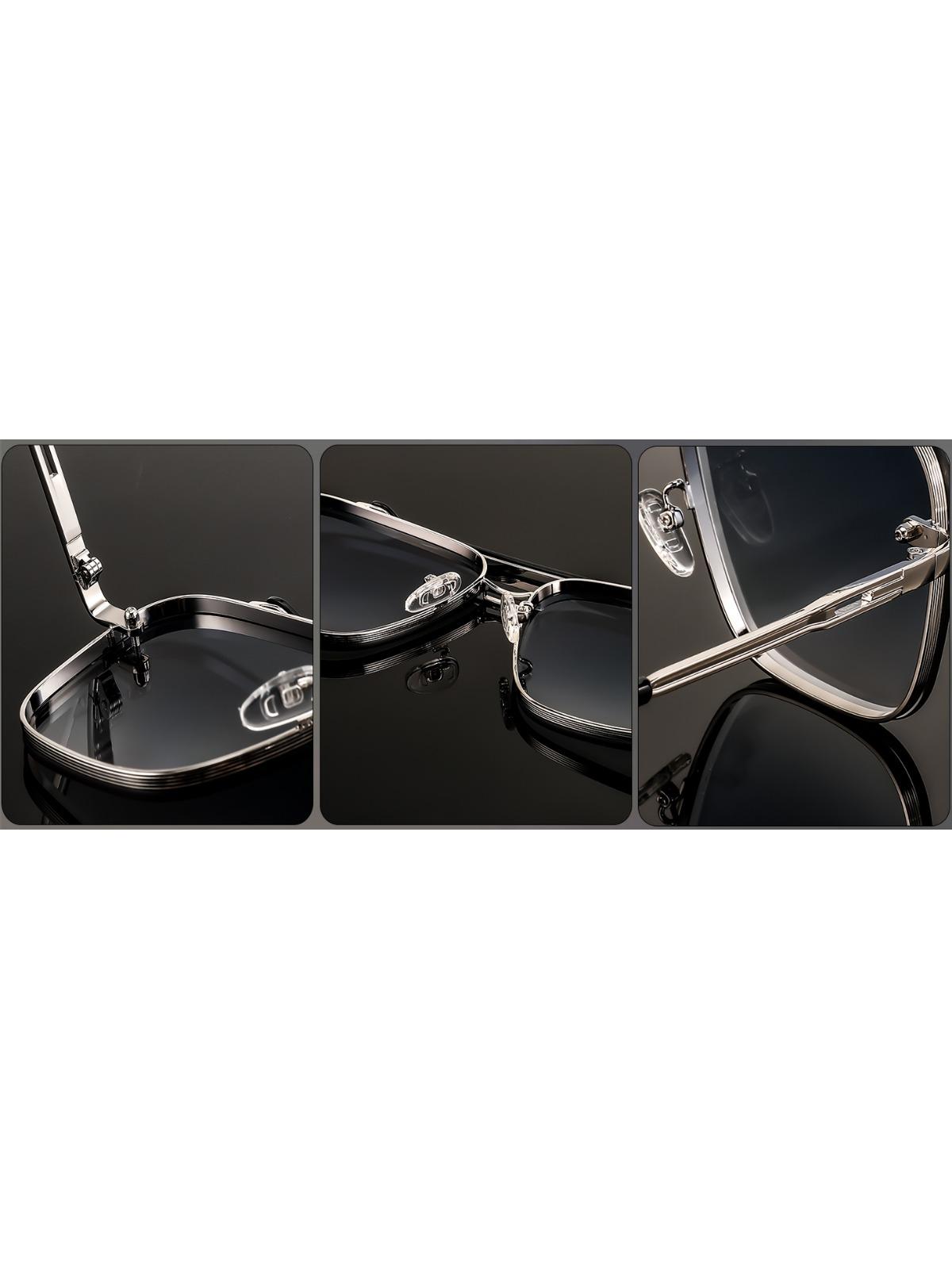 FEISEDY Sunglasses, Fashion Square Pilot Sunglasses, Vintage Metal Gradient Glasses for Men and Women B4104 FEISEDY Sunglasses, Fashion Square Pilot Sunglasses, Vintage Metal Gradient Glasses for Men and Women B4104