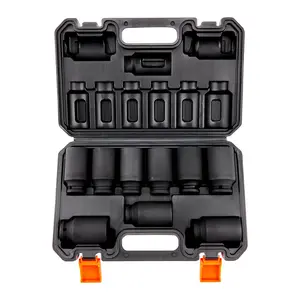 1/2" Drive Impact Socket Wrench Set9-Piece Metric Deep Socket Set (29-38mm) 6-Point Cr-Mo Alloy SteelHigh Torque Car Automotive Specialty Mechanic Tools for Auto RepairEasy-to-Read MarkingsRugged ConstructionStorage Case Included, So