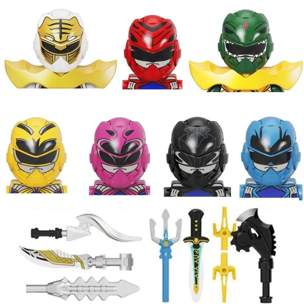 2026 hot item Mini Movie Series Powered Building Blocks Yellow Green Soliders Red Warrior Mighty Morphin Action Figures Toys Kids Gifts Popular toys
