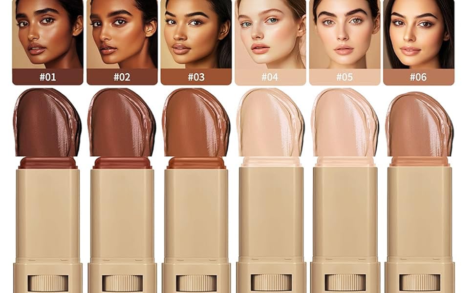 Beauty Balm Serum Boosted Skin Tint, Foundation Stick, Tinted Moisturizer, Concealer Stick for Foundation Makeup, Full Coverage Foundation, Contour Sticks for Face Makeup, Radiant & Dewy Finish (#03)