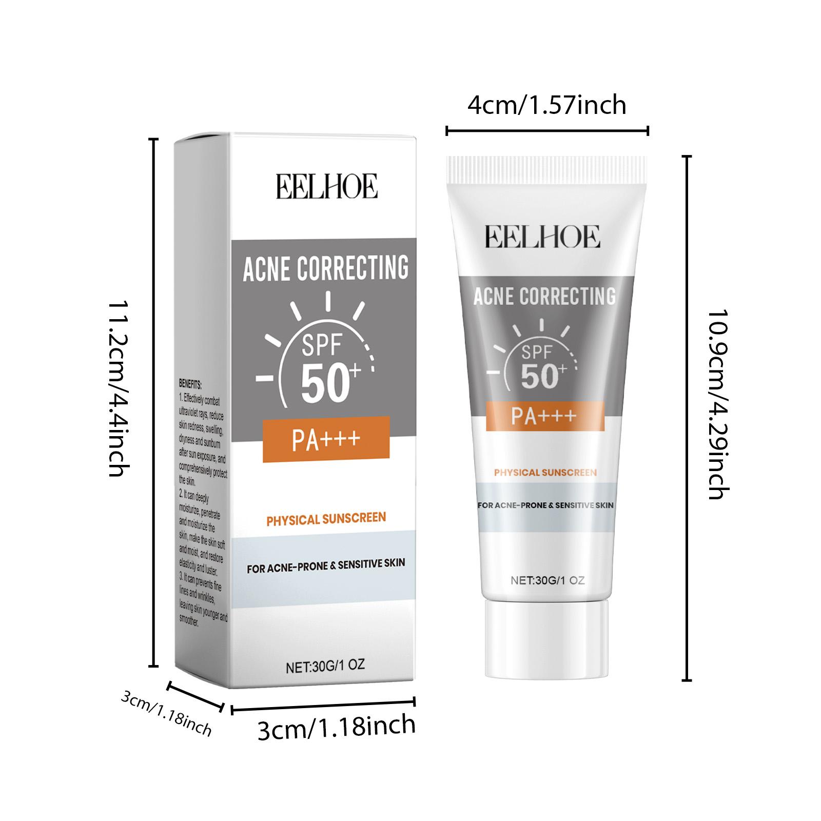 EELHOE Physical Sunscreen, Hydrating Sunblock Facial Skin Care Moisturizing And Nourishing Sunscreen