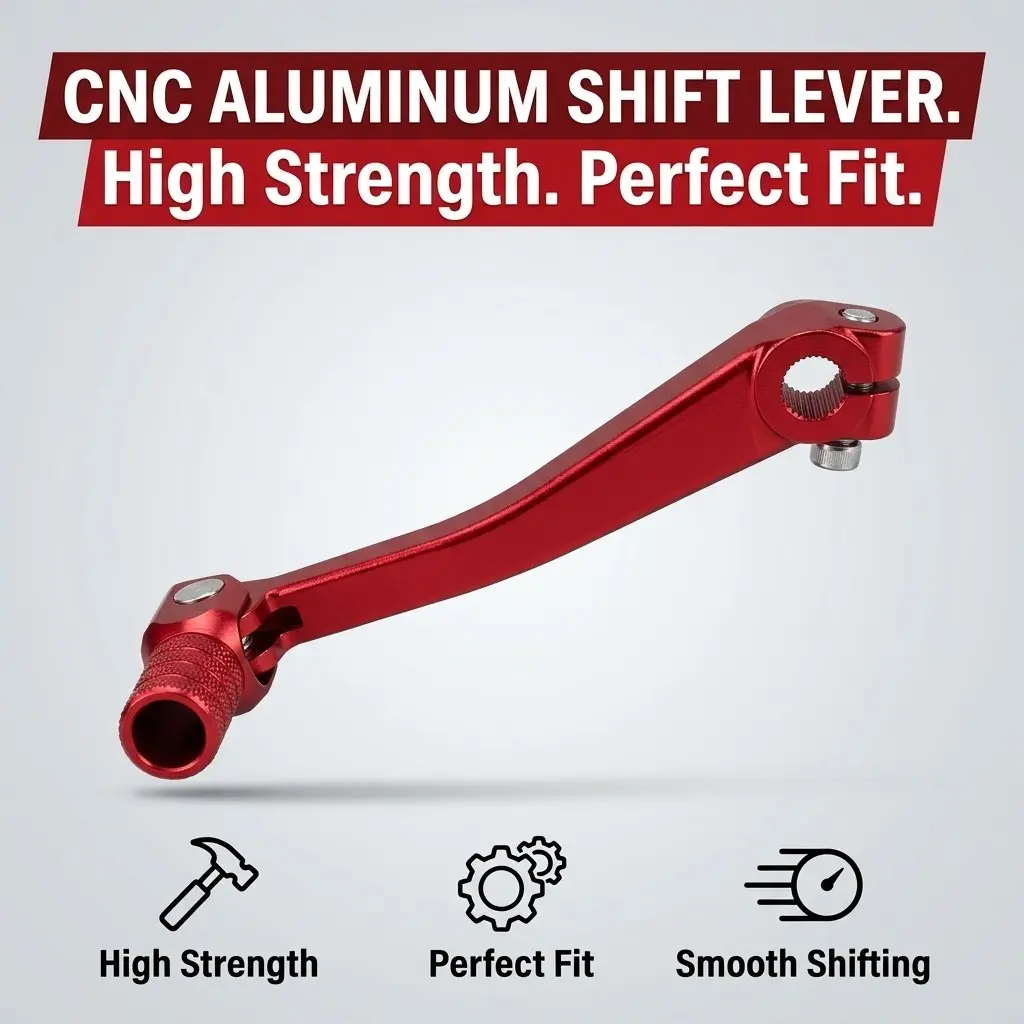 CNC Aluminum Folding Smooth Shift Lever, Compatible with Ktm Suzuki Yamaha Kayo 50/110/125/150/250cc Atv Off-Road Bike Replacement Part
