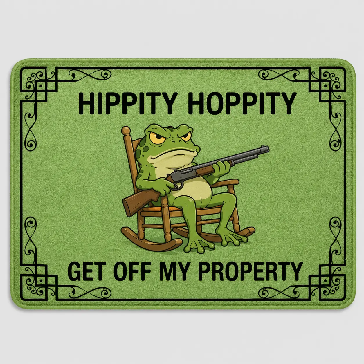 Doormat Hippity Hoppity Get Off My Property Rug for High Traffic Areas