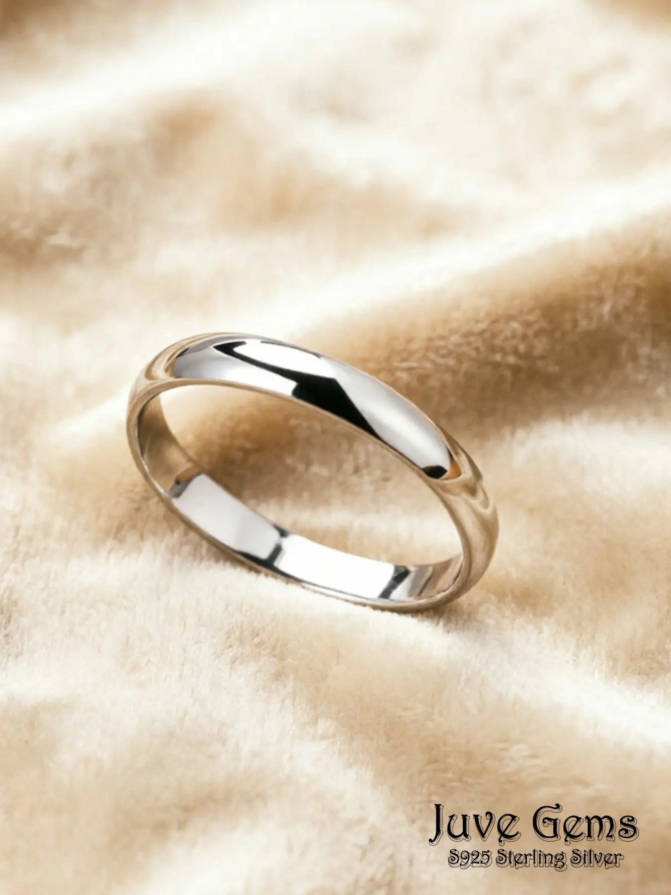 925 Pure Silver Neutral Plain Ring, Band Rings, Finger Rings, Simple and Versatile, Perfect for Men and Women, Ideal Gift Choice, Casual Style Jewelry