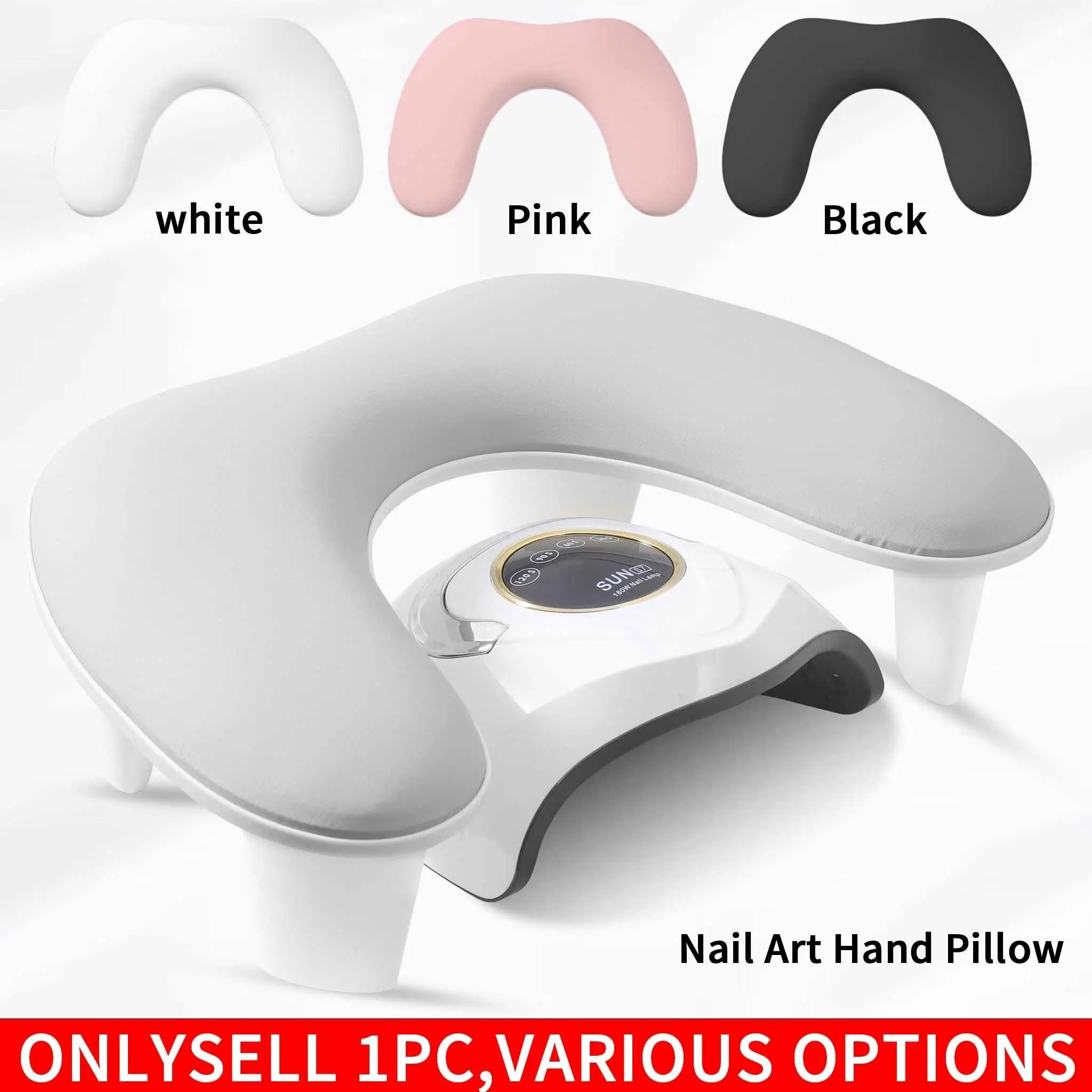 Handheld for Nail Care, 1pc Hand Pillow U-Shaped for Manicure Nail Care Conforms to Ergonomics, Portable And Detachable Stand, Nap Pillow Pad Is Portable, with a Tilted Design, PU Material, Stable Base Structure, Very Suitable for Nail Art And Arm Support