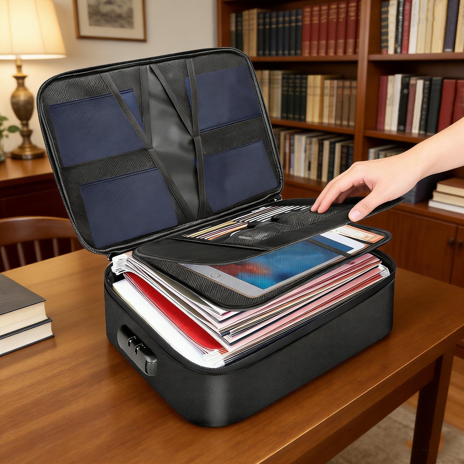 Large Fireproof File Bag, Suitable for Storing Valuable Office Documents And Materials, Safely Storing Briefcases, And High-Temperature Resistant Glass Fiber Fireproof Bag NEW