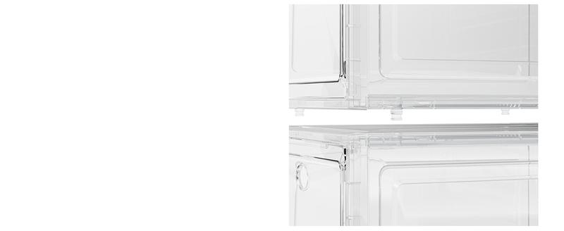 Hat Organizer Box, 6 Boxes for 40 Pack Hats, Upgrade Harder Solid Plastic Hat Organizer for Baseball Caps, Clear Hat Storage with Magnetic Door, Hat Rack, Hat Holder, Hat Case, Hat Box, White